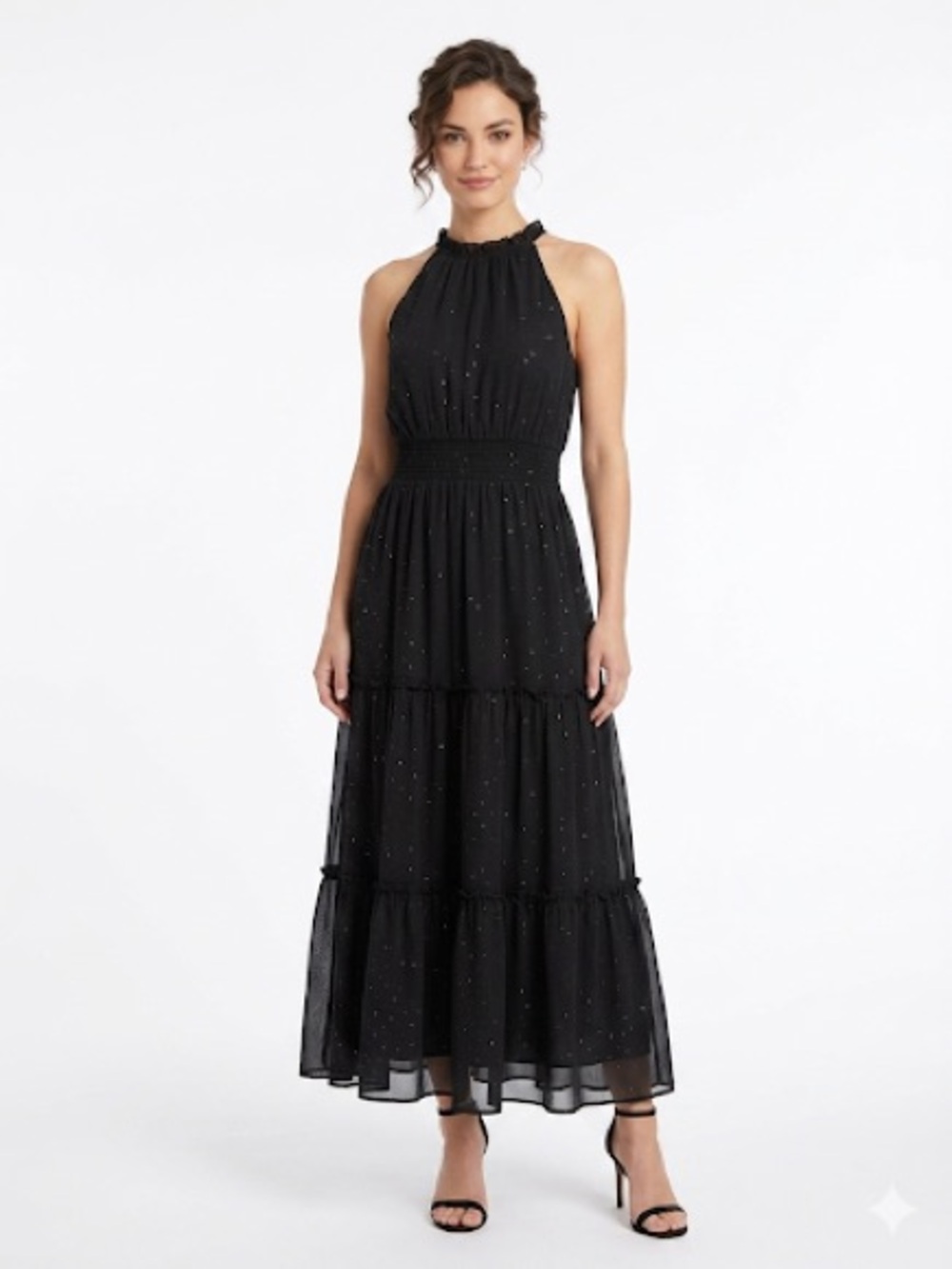 Draper James Sleeveless Shine Clip Dot
Maxi Dress Size Small